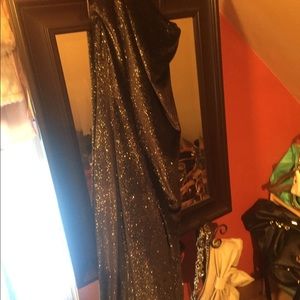 Long off the shoulder  gown color black